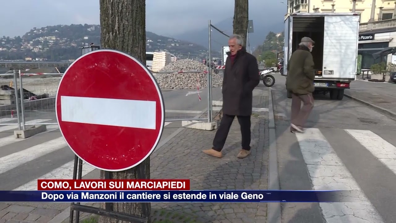 Etg - Lavori sui marciapiedi, dopo via Manzoni il cantiere si estende in viale Geno