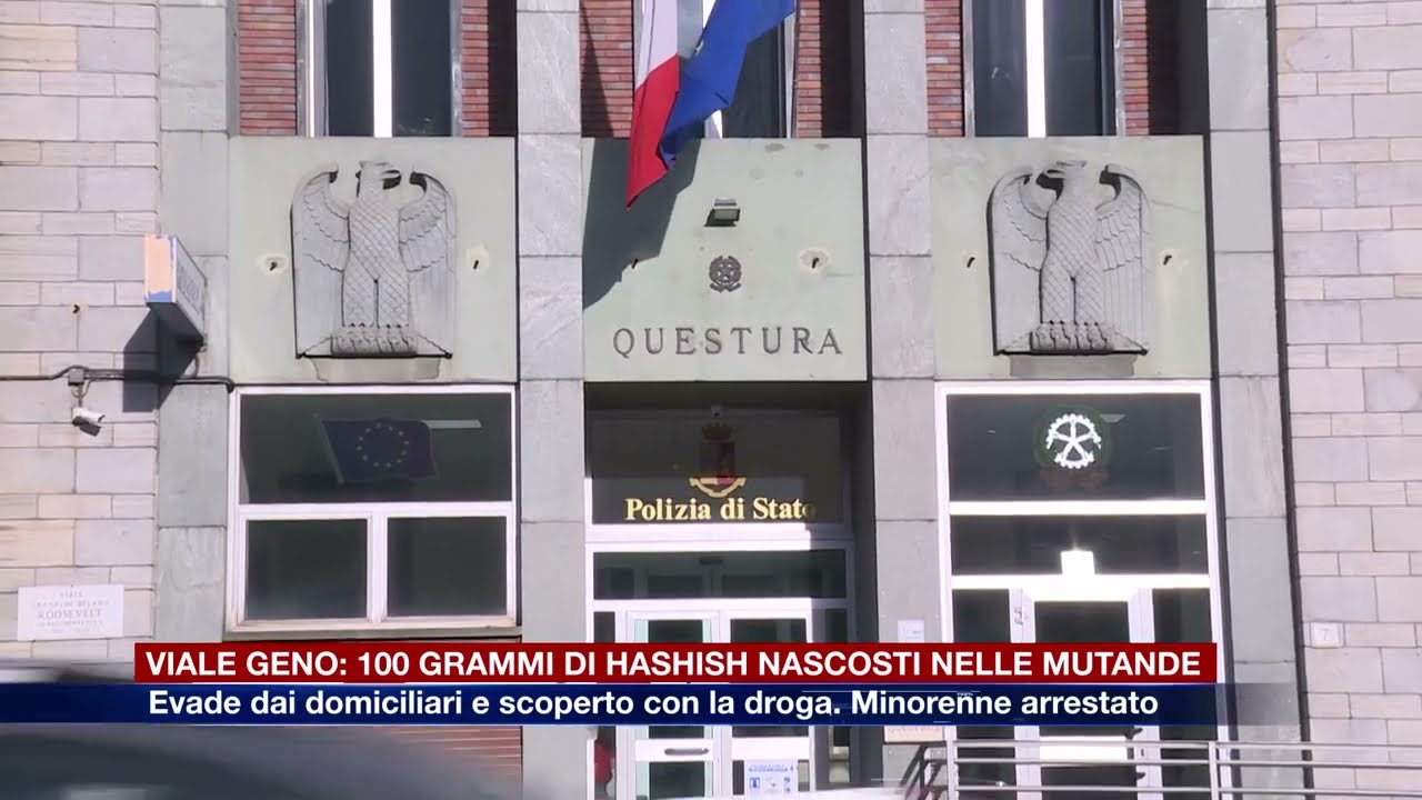 Etg - Viale Geno, 17enne con cento grammi di hashish nascosti negli slip. Arrestato