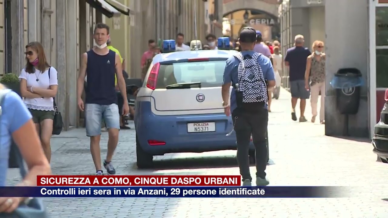 Etg - Spaccio, danneggiamenti, ubriachezza: cinque Daspo urbani a Como. Controlli in via Anzani