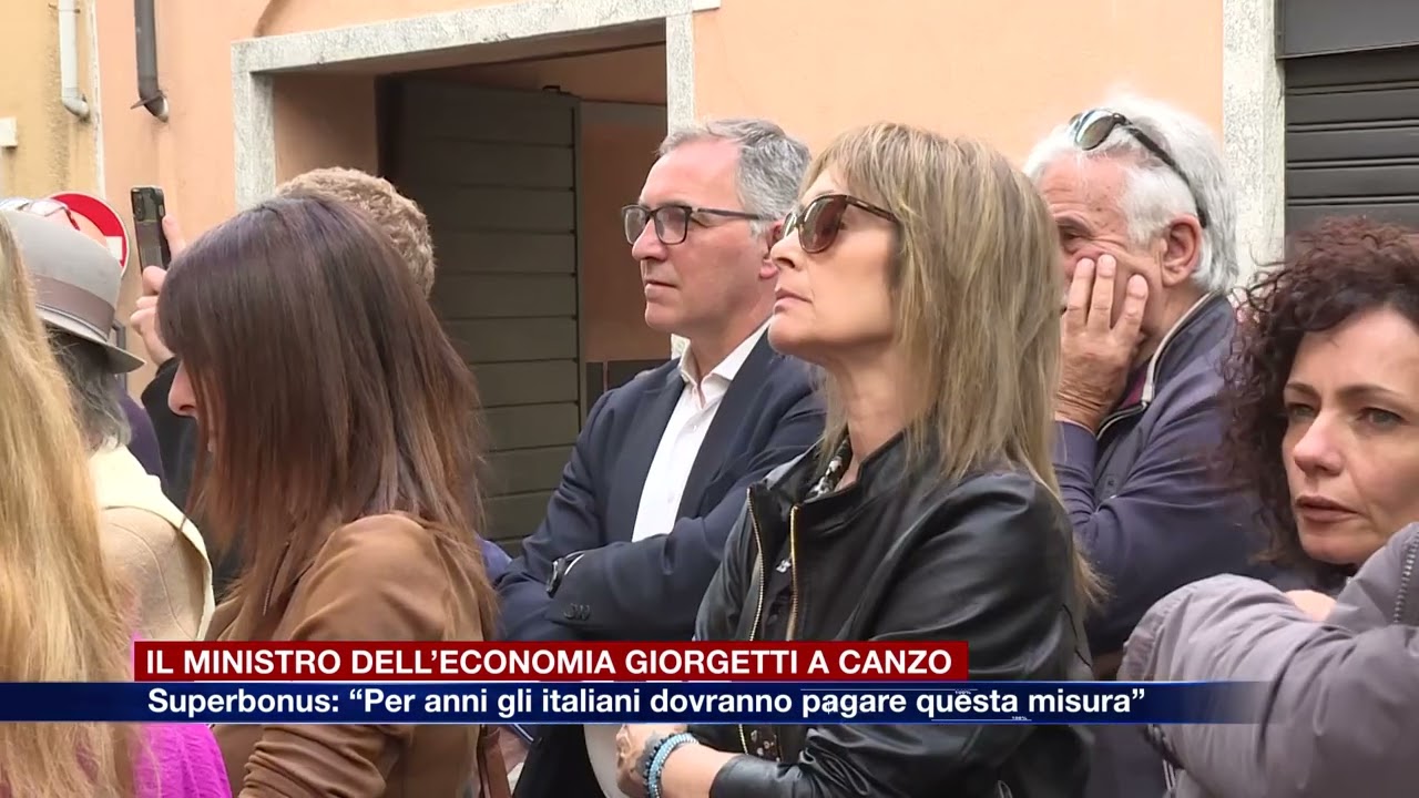 Etg - Giorgetti a Canzo, Superbonus: “Per anni gli italiani dovranno pagare questa misura”