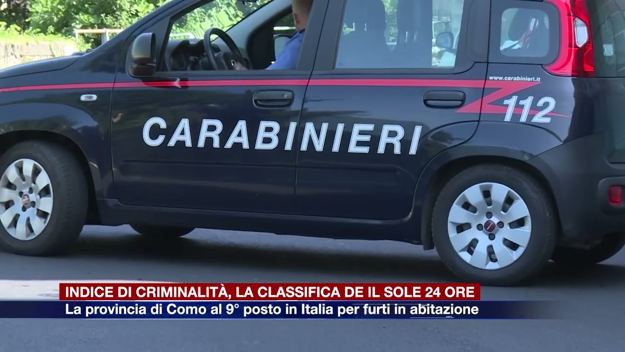 Etg - Indice di criminalità: la provincia di Como al 9° posto in Italia per furti in abitazione