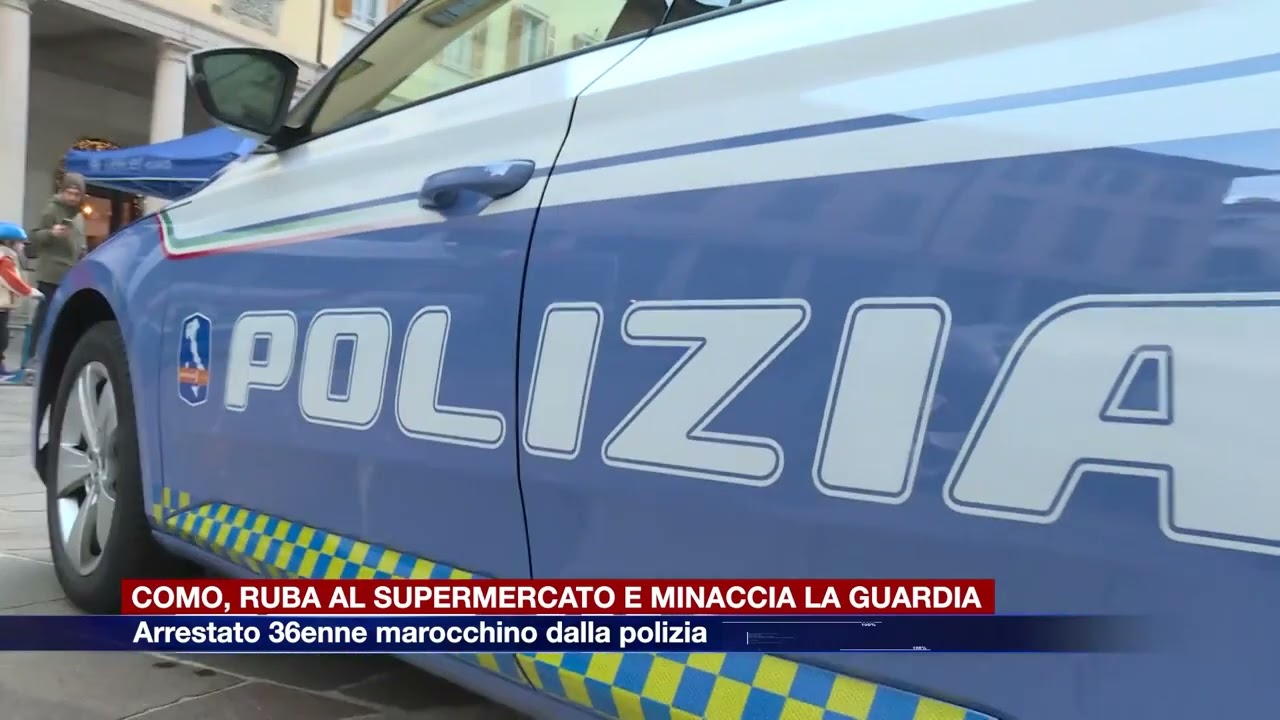 Etg - Como, ruba al supermercato e minaccia la guardia con una bottiglia. Arrestato un marocchino