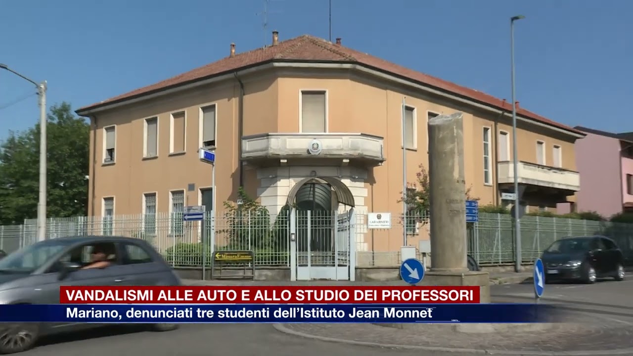 Etg - Danni ad auto e studio dei professori, denunciati tre studenti dell’istituto Jean Monnet