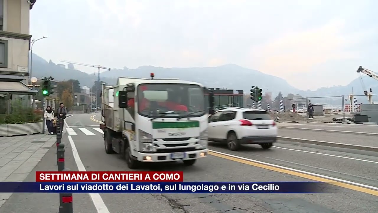 Etg - Settimana di cantieri a Como: lavori sul viadotto dei Lavatoi, sul lungolago e in via Cecilio