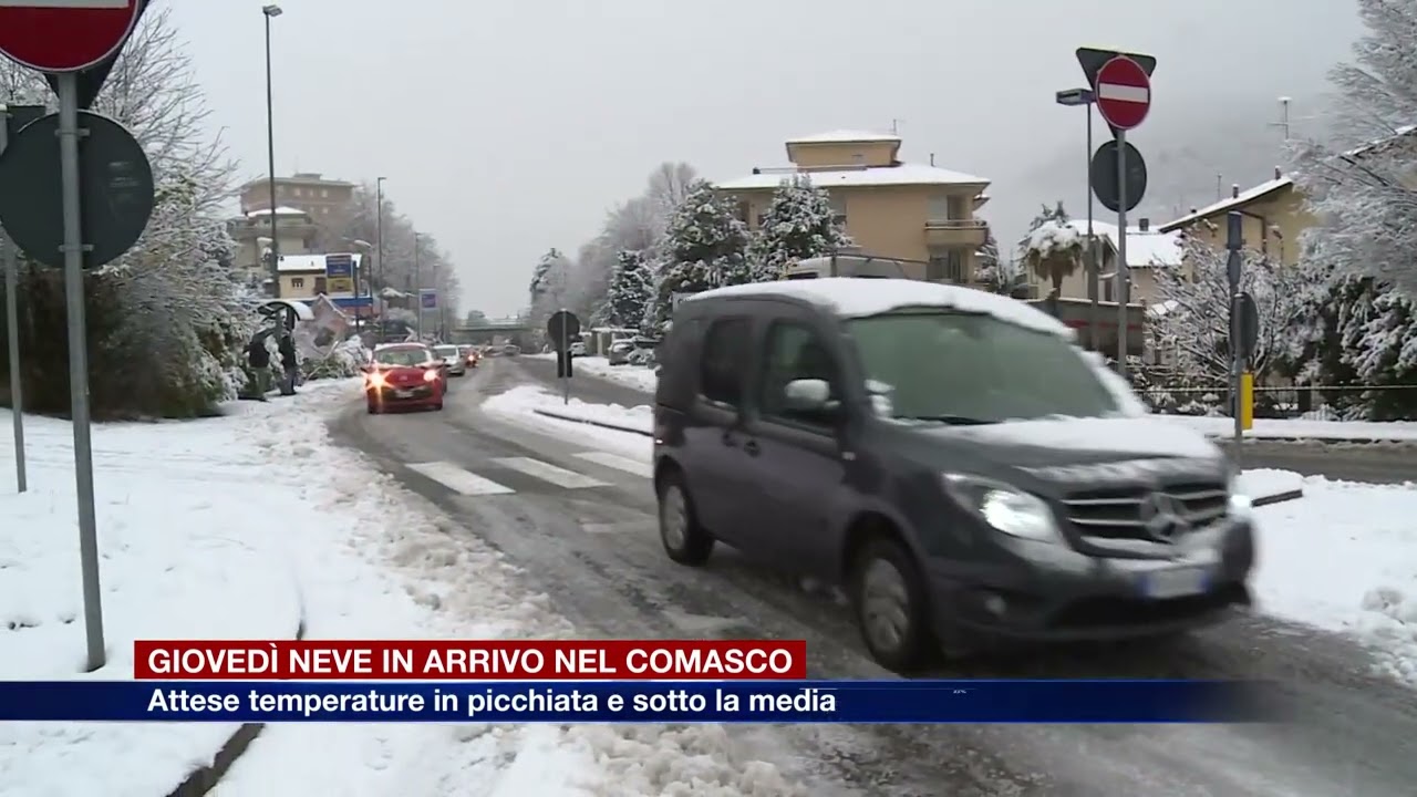 Etg - Giovedì la neve nel Comasco. Gli orari dell’arrivo dei fiocchi in città e in provincia