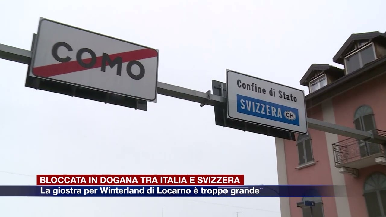 Etg - Bloccata in dogana tra Italia e Svizzera: la giostra per Winterland di Locarno è troppo grande