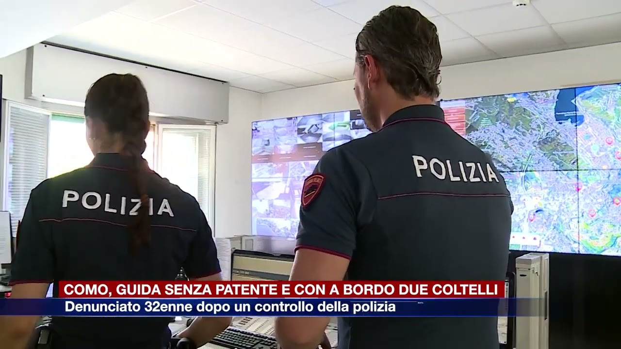 Etg - Como, guida senza patente e con a bordo due coltelli. Denunciato 32enne