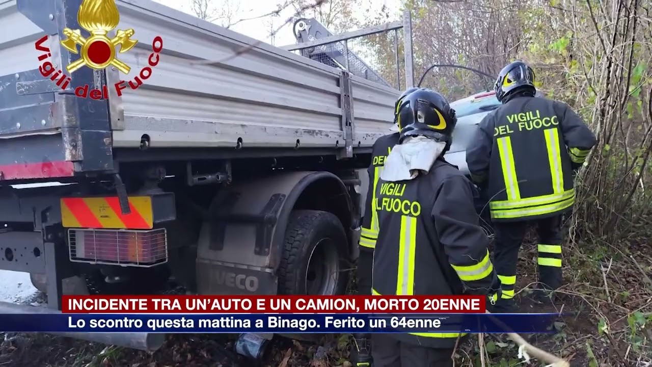 Etg - Binago, scontro tra un’auto e un camion sulla provinciale, morto un 20enne