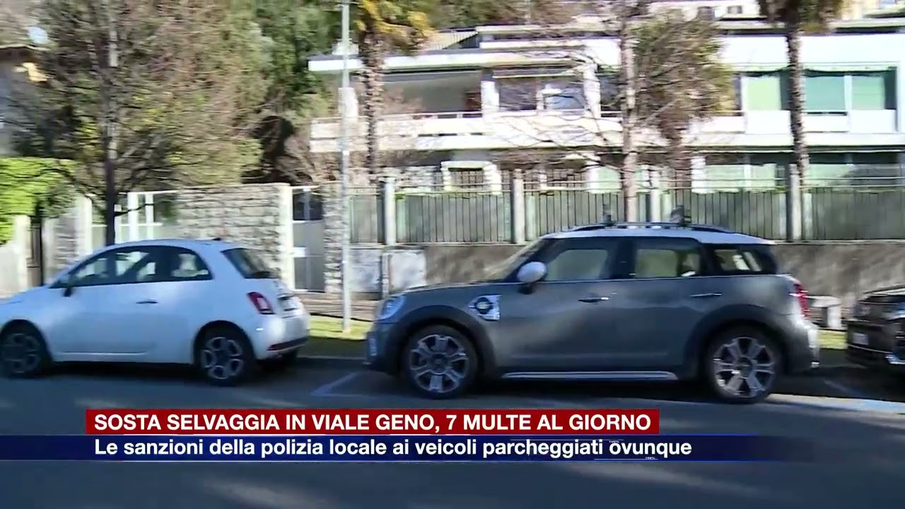 Etg - Sosta selvaggia in viale Geno, sette multe al giorno dagli agenti della polizia locale