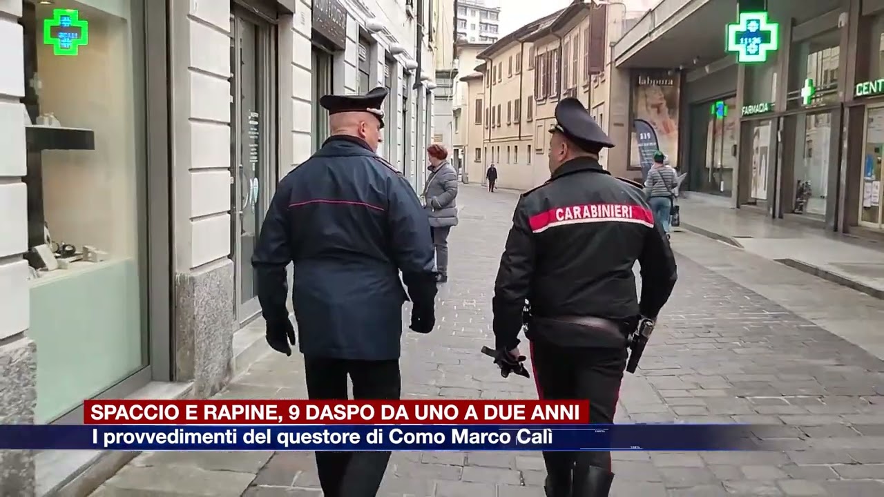 Etg - Spaccio, rissa, detenzione di armi, il questore di Como firma nove Daspo