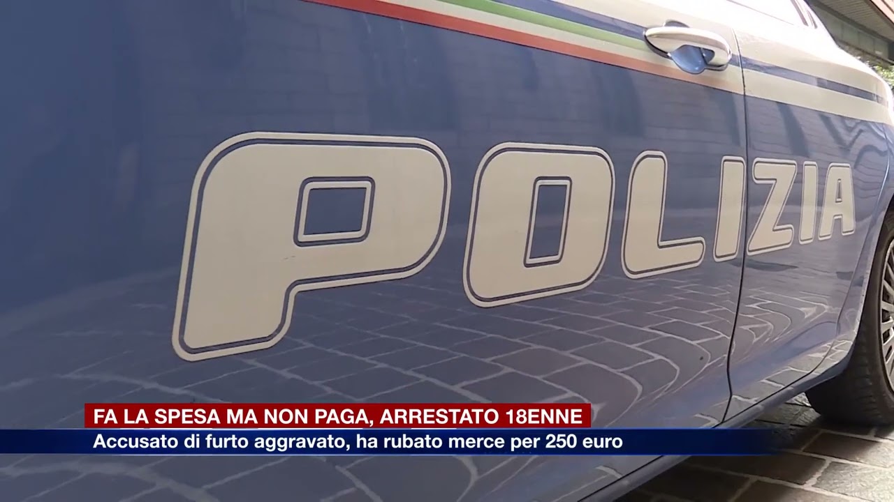 Etg - Spesa da 250 euro ma senza passare dalla cassa. Arrestato 18enne