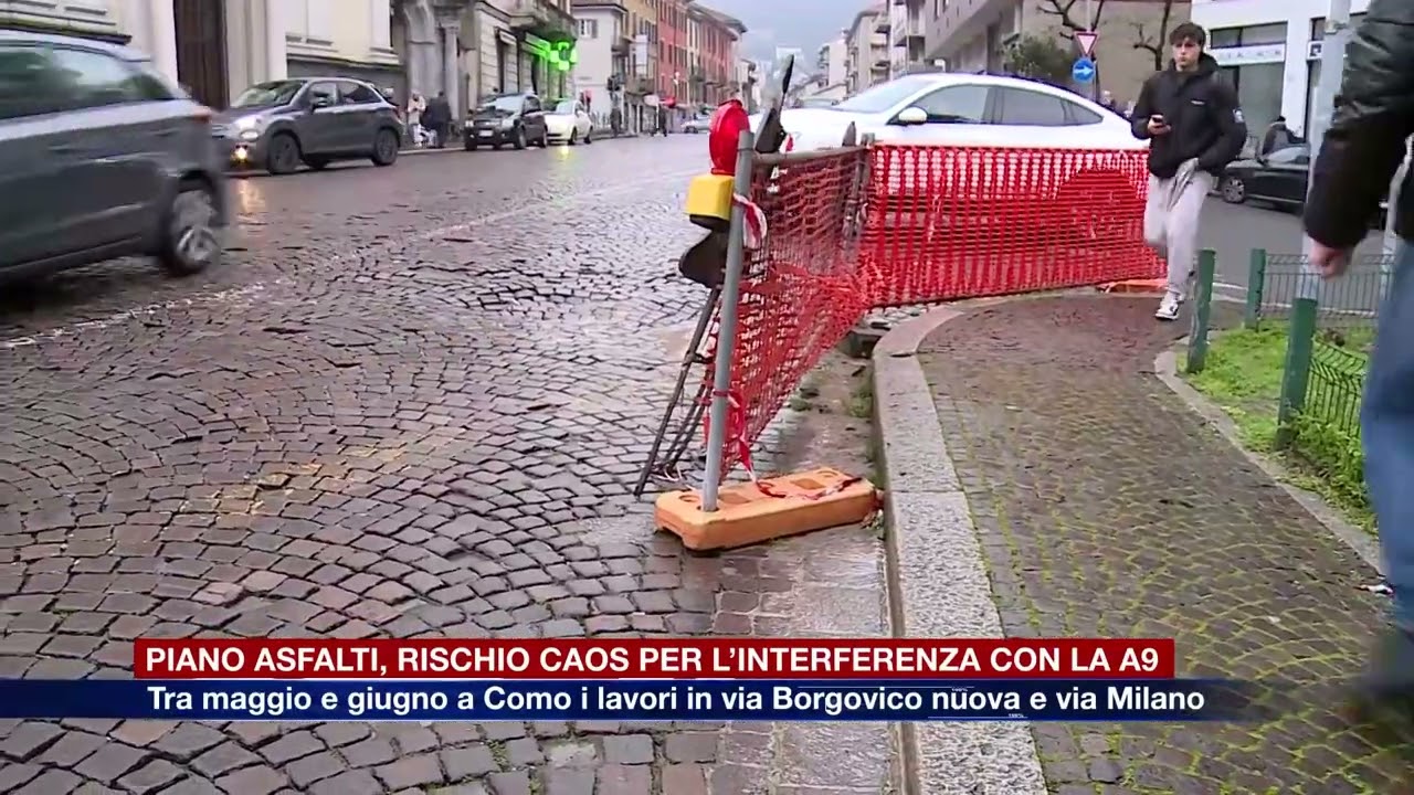 Etg - Piano asfalti a Como: tra maggio e giugno i lavori in via Borgovico nuova e via Milano