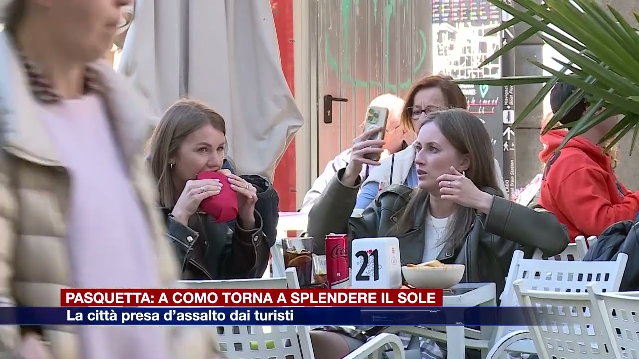 Etg - Pasquetta: a Como torna a splendere il sole e la città si riempie di turisti