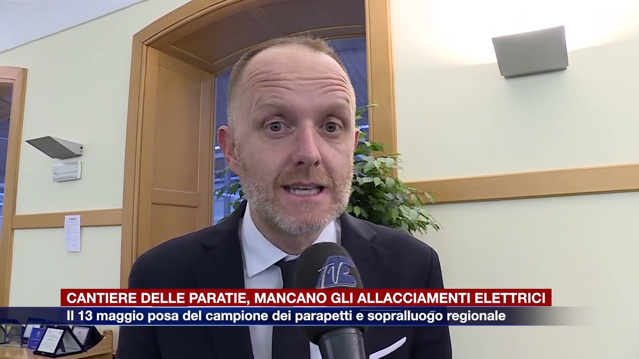 Etg - Paratie, mancano gli allacciamenti elettrici. Il 13 maggio la posa del campione dei parapetti