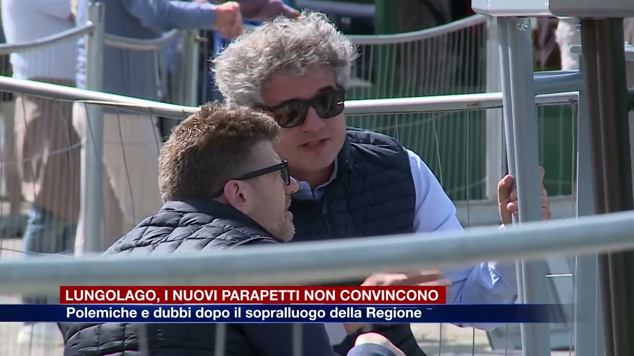 Etg - I nuovi parapetti del lungolago non convincono, polemiche e dubbi