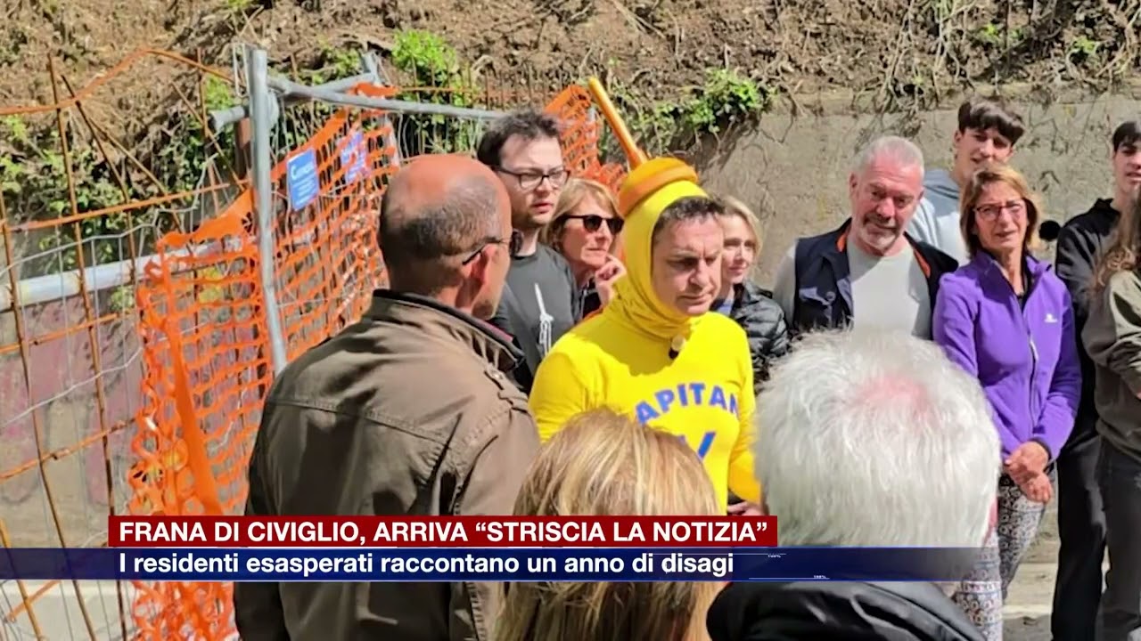 Etg - Frana di Civiglio, arriva “Striscia la Notizia”. I residenti esasperati raccontano i disagi