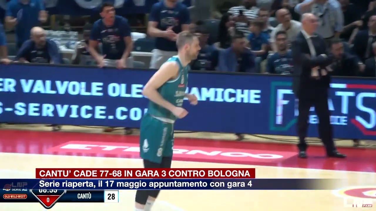 Etg - Playoff: Cantù cade al Paladozza, gara 3 va a Bologna