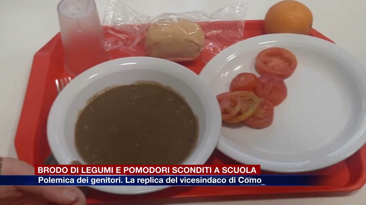 Etg - Brodo di legumi e pomodori sconditi nelle mense scolastiche di Como. Polemica dei genitori