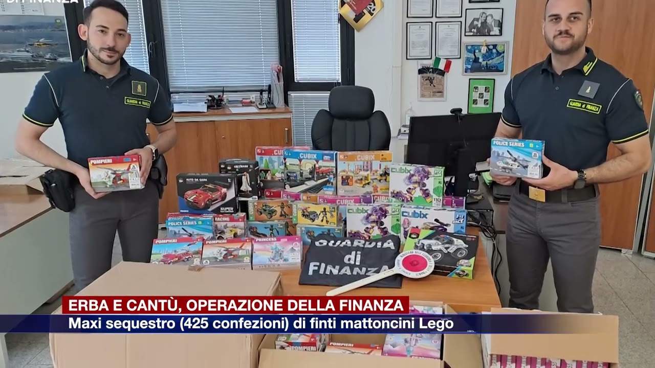 Etg - Erba e Cantù, maxi sequestro di finti mattoncini Lego