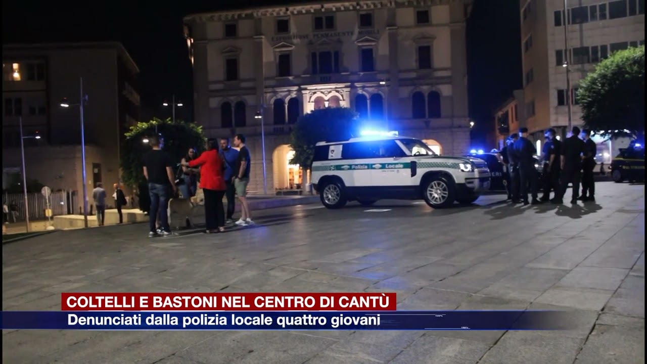 Etg - Coltelli e bastoni in centro Cantù, quattro denunciati dalla polizia locale