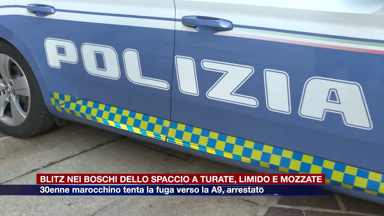 Etg - Blitz nei boschi dello spaccio: 30enne marocchino tenta la fuga verso la A9. Arrestato