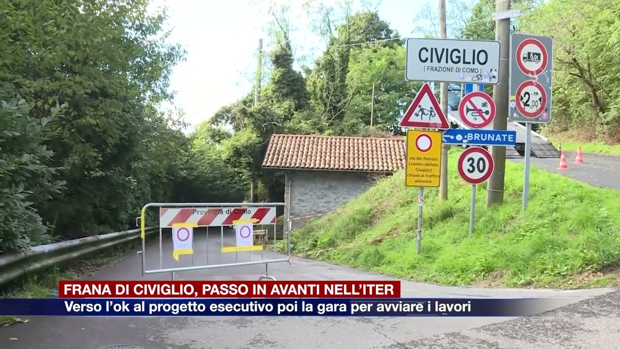 Etg - Frana di Civiglio, si va verso l’ok al progetto esecutivo poi la gara per avviare i lavori