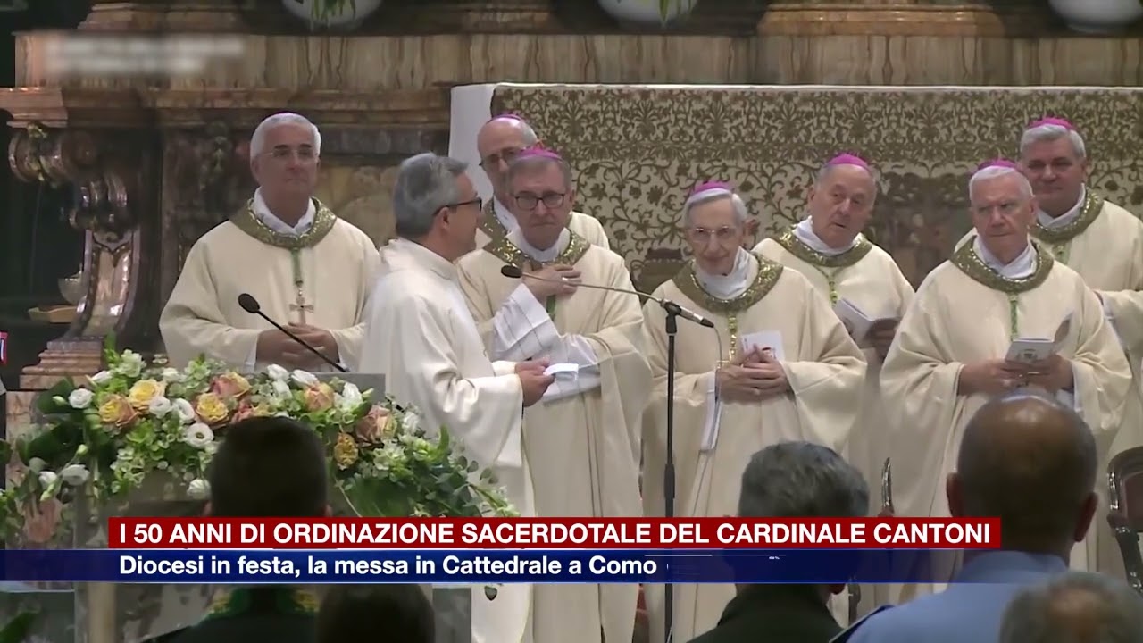 Etg - I 50 anni di ordinazione del cardinale Cantoni: Diocesi in festa, messa in Cattedrale a Como