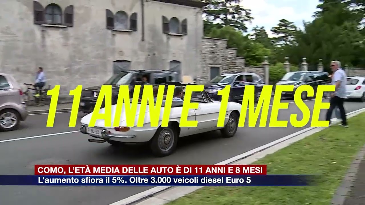 Etg - Como, l’età media delle auto è di 11 anni e 8 mesi: l’aumento sfiora il 5%