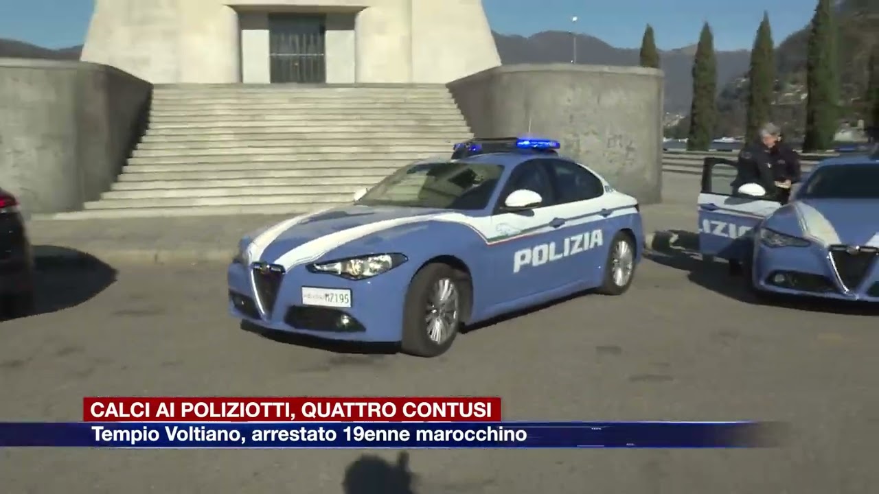 Etg - Calci ai poliziotti, quattro contusi. Arrestato 19enne