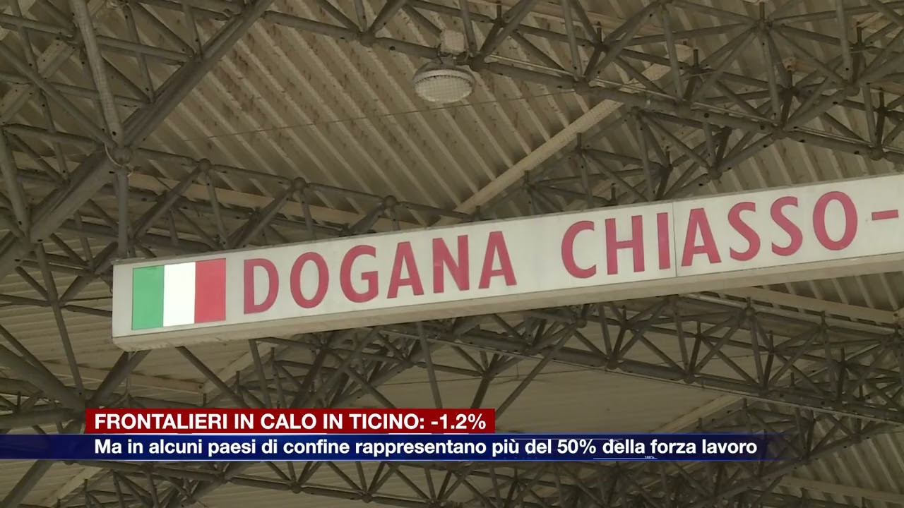 Etg - Ticino: frontalieri calano. In Svizzera italiana paesi dove un lavoratore su due è del confine