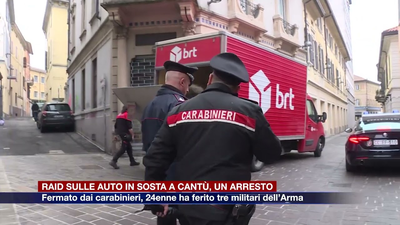 Etg - Cantù, furti sulle auto in sosta, colpo in casa, aggressione ai carabinieri. 24enne arrestato