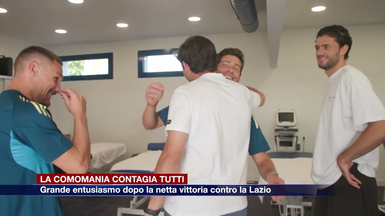 Etg - Calcio: la ComoMania contagia tutti. Grande entusiasmo dopo la netta vittoria contro la Lazio