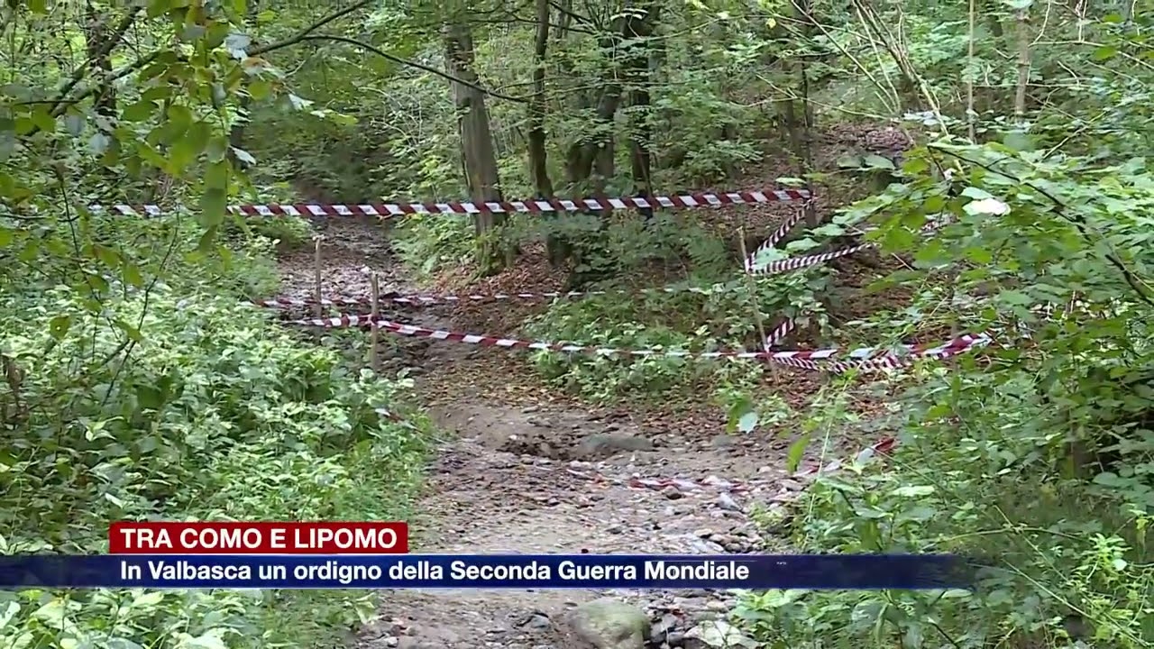 Etg - Como: nel parco della Valbasca una bomba al fosforo della Seconda Guerra Mondiale