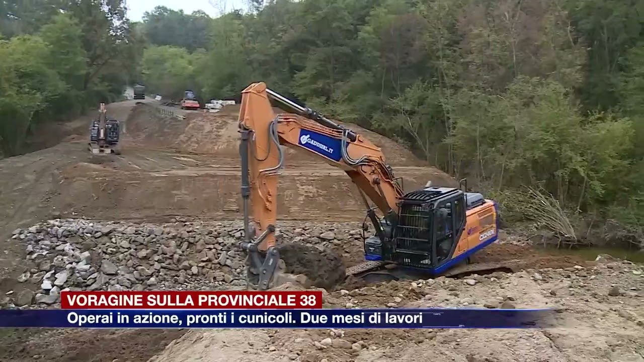 Etg - Voragine sulla provinciale 38: operai in azione, pronti i cunicoli. Due mesi di lavori