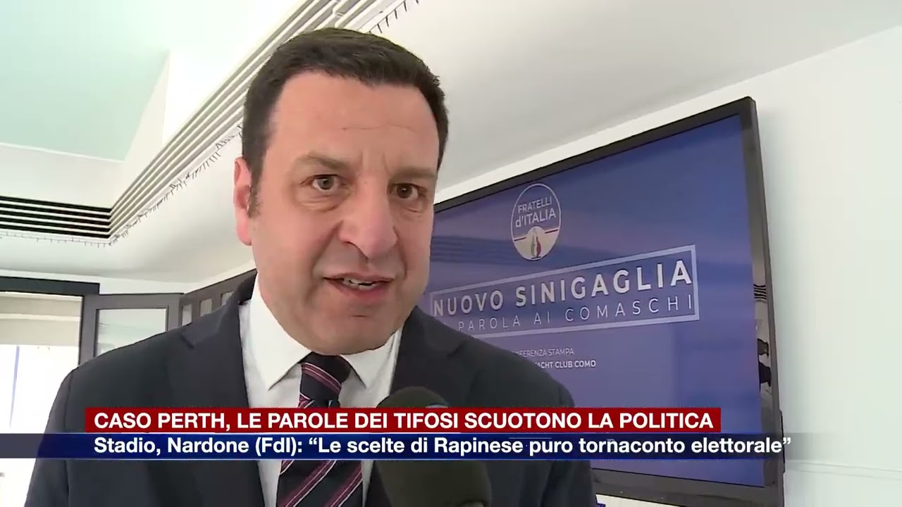 Etg - Caso Perth: dopo le parole della Curva Nardone (FdI) incalza il sindaco