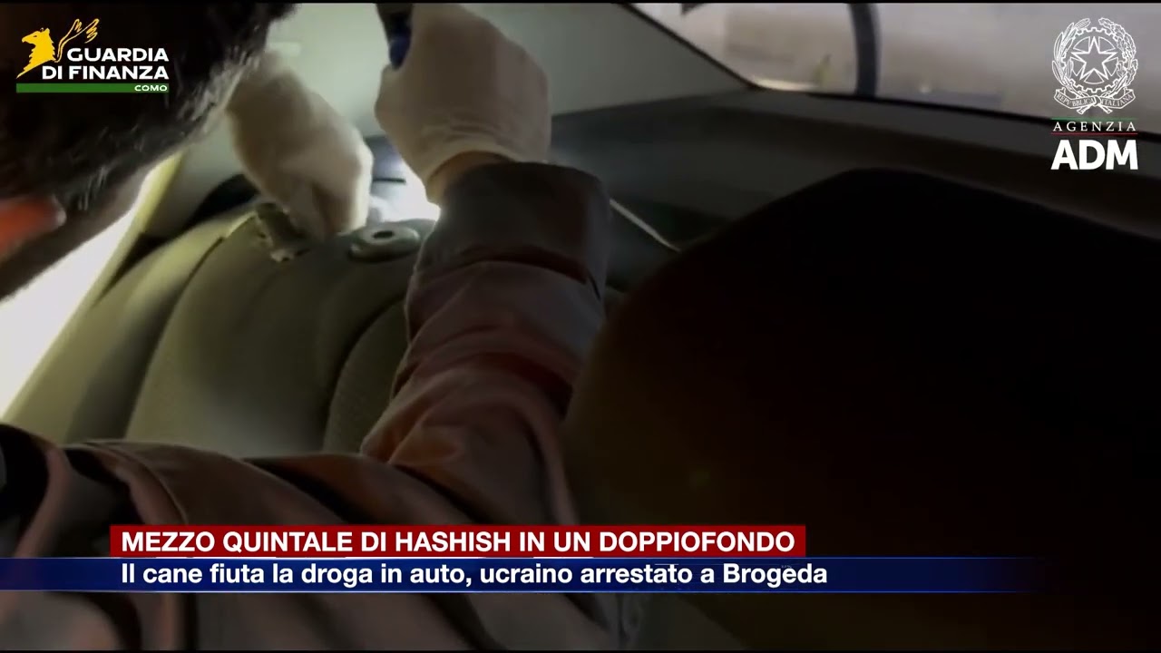 Etg - Mezzo quintale di hashish in un doppiofondo, ucraino arrestato a Brogeda