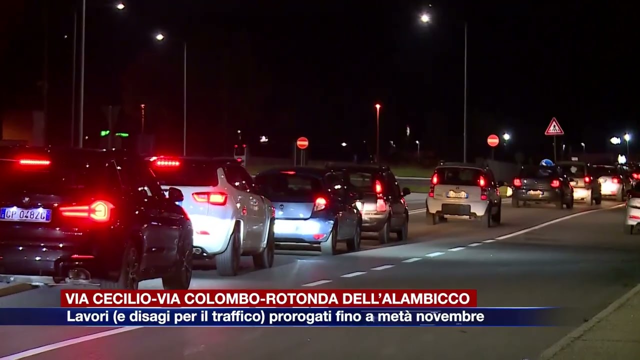 Etg - Via Cecilio-via Colombo-rotonda dell'Alambicco: lavori prorogati fino a metà novembre