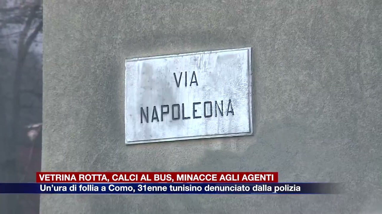 Etg - Vetrina rotta, calci al bus, minacce ai poliziotti, 31enne tunisino denunciato