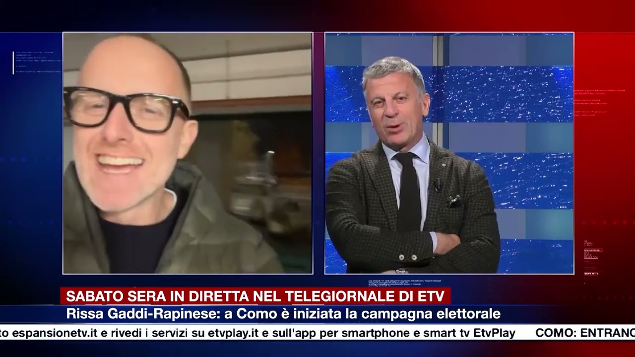 Etg - Scontro in diretta tv Gaddi-Rapinese, è iniziata la campagna elettorale a Como