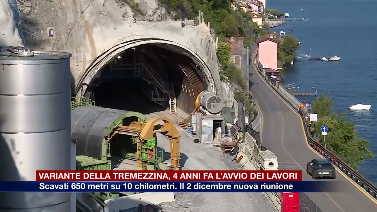 Etg - Variante della Tremezzina, 4 anni fa l’avvio dei lavori: scavati 650 metri su 10 chilometri