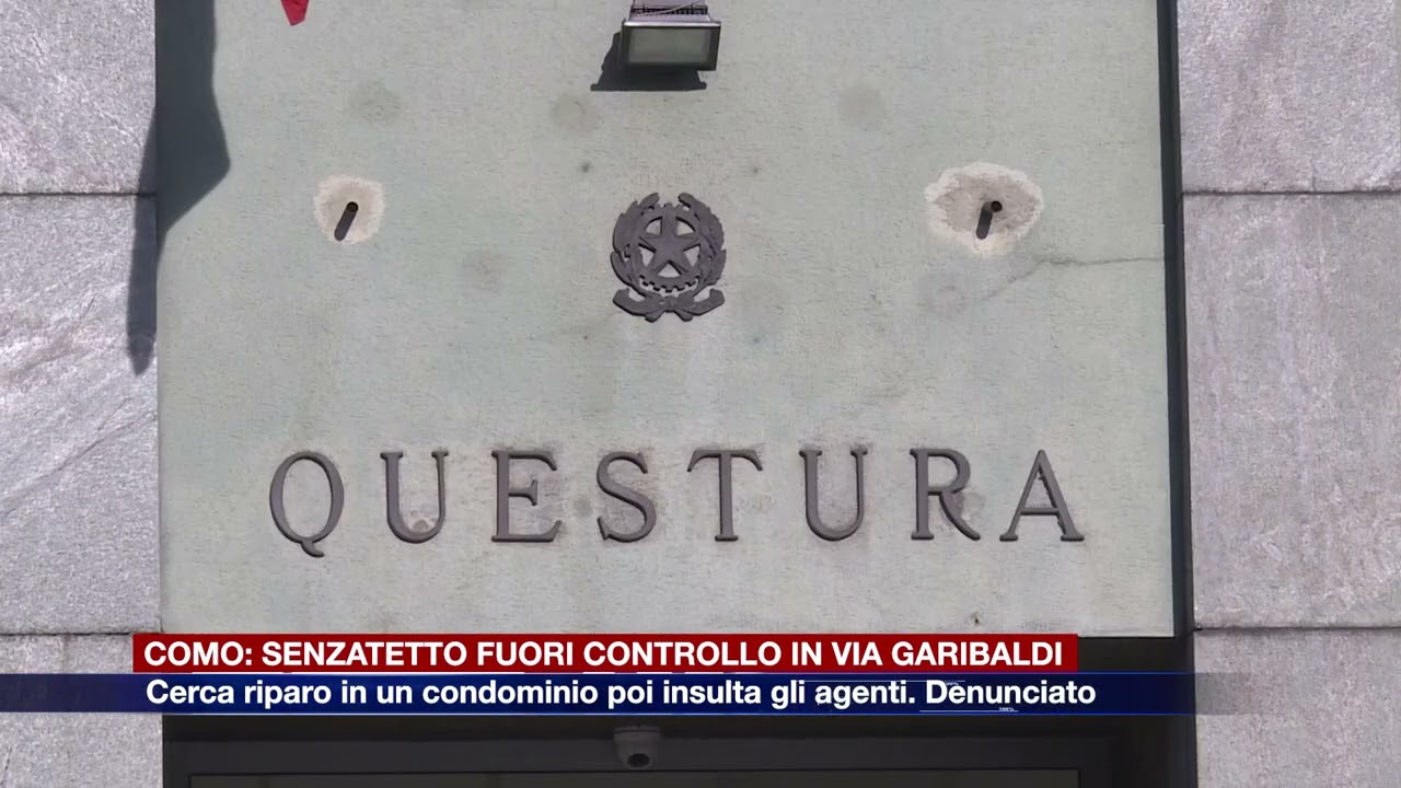 Etg - Como, senzatetto cerca riparo in un condominio di via Garibaldi poi insulta gli agenti