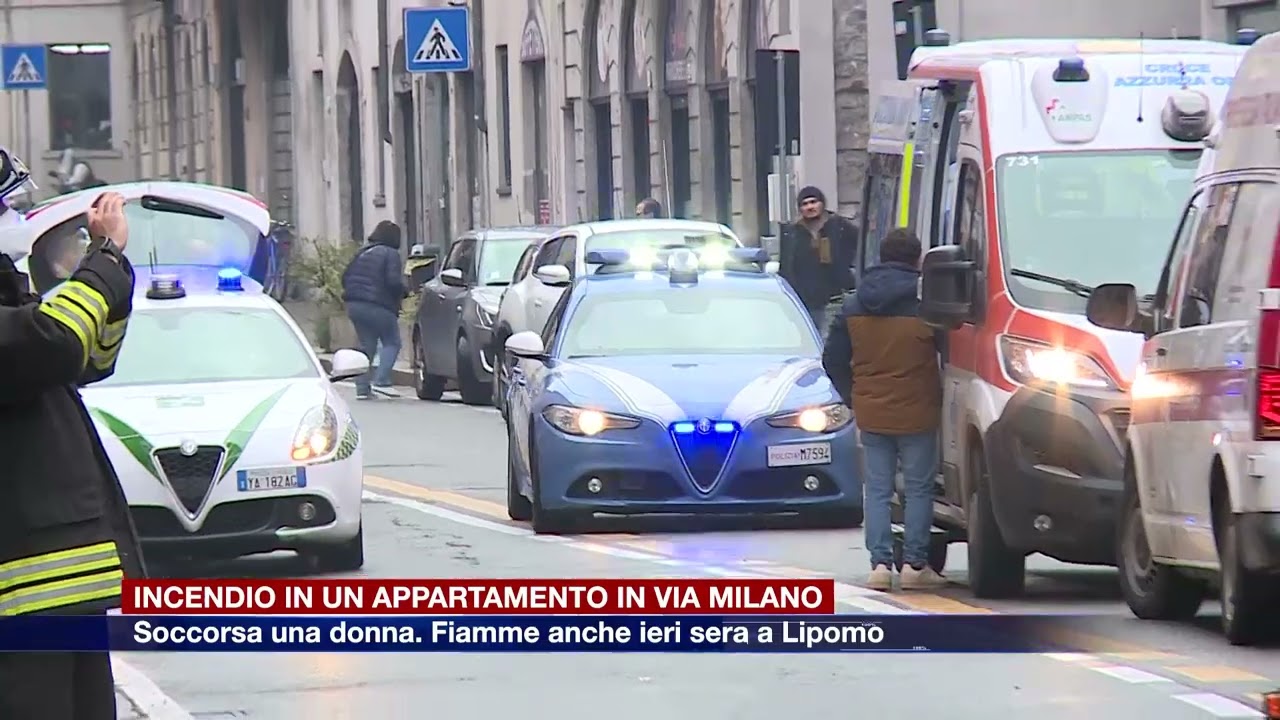 Etg - Incendio in un appartamento in via Milano a Como, fiamme anche ieri sera a Lipomo