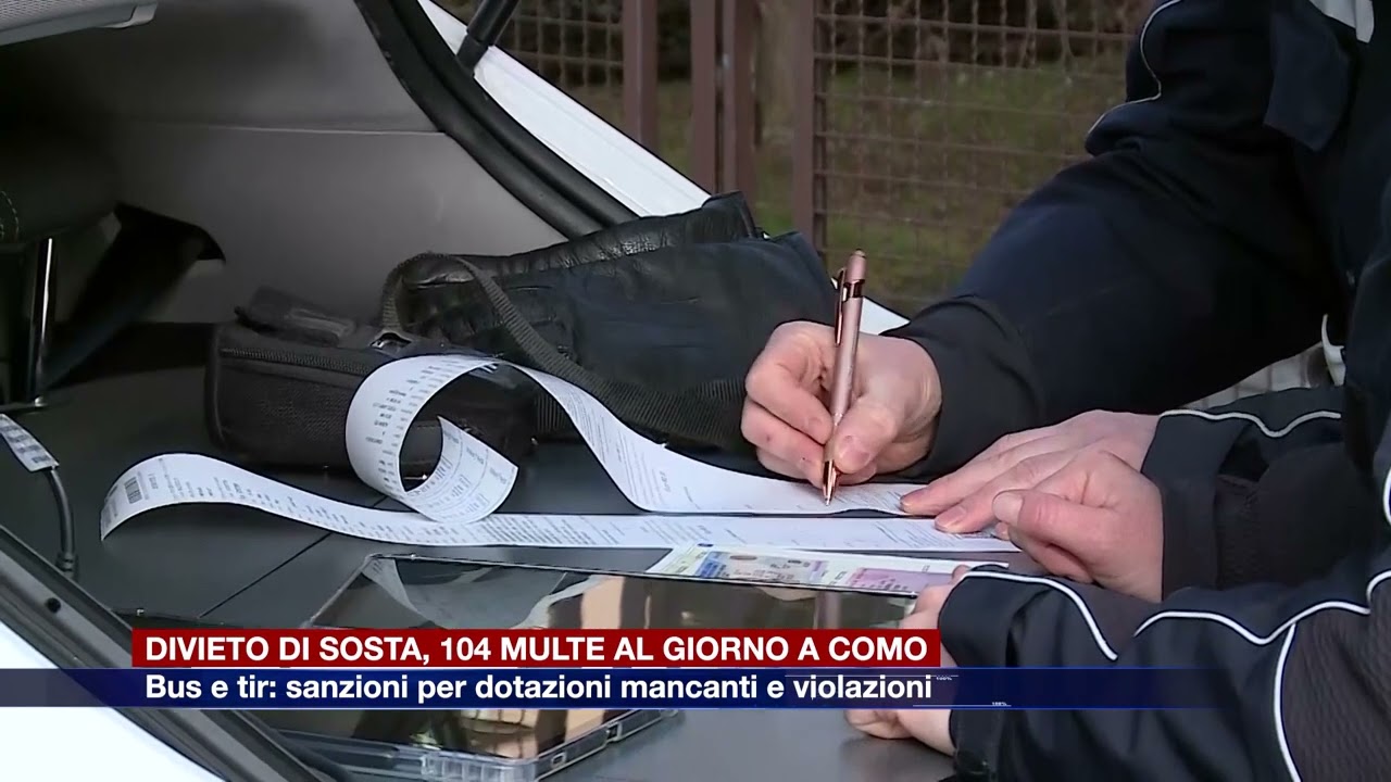 Etg - Divieto di sosta, 104 multe al giorno a Como nei mesi di novembre e dicembre