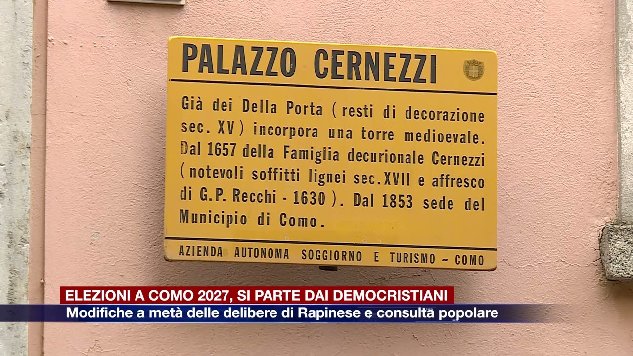 Etg - Como, elezioni 2027. I democristiani: “Modifiche a metà delle delibere Rapinese”