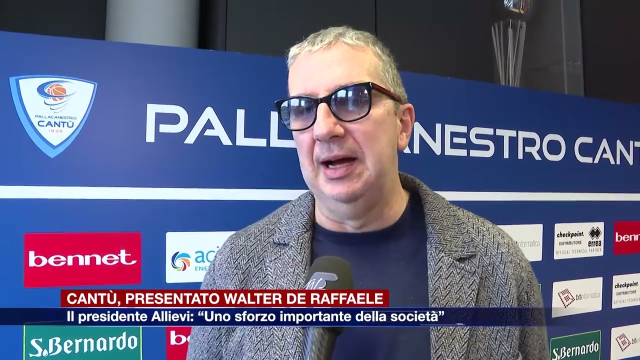 Etg - Pallacanestro Cantù, presentato il nuovo allenatore De Raffaele