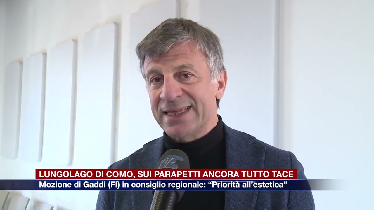 Etg - Lungolago di Como, sui parapetti tutto tace. Mozione di Gaddi (FI) in consiglio regionale