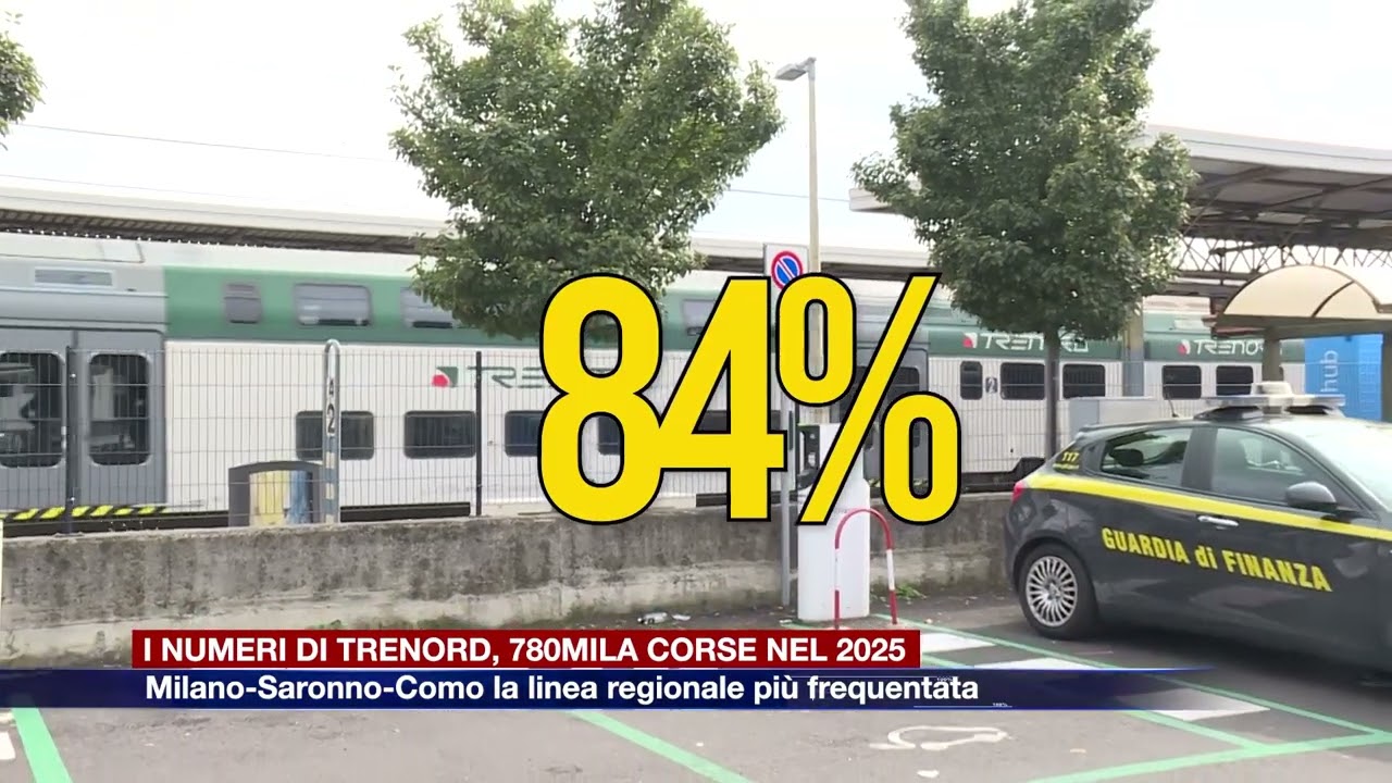 Etg - Trenord, 780mila corse nel 2025. Milano-Saronno-Como la linea regionale più frequentata