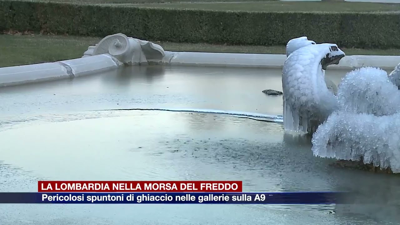 Etg - Freddo e gelo anche a Como: pericolosi spuntoni di ghiaccio nelle gallerie sulla A9