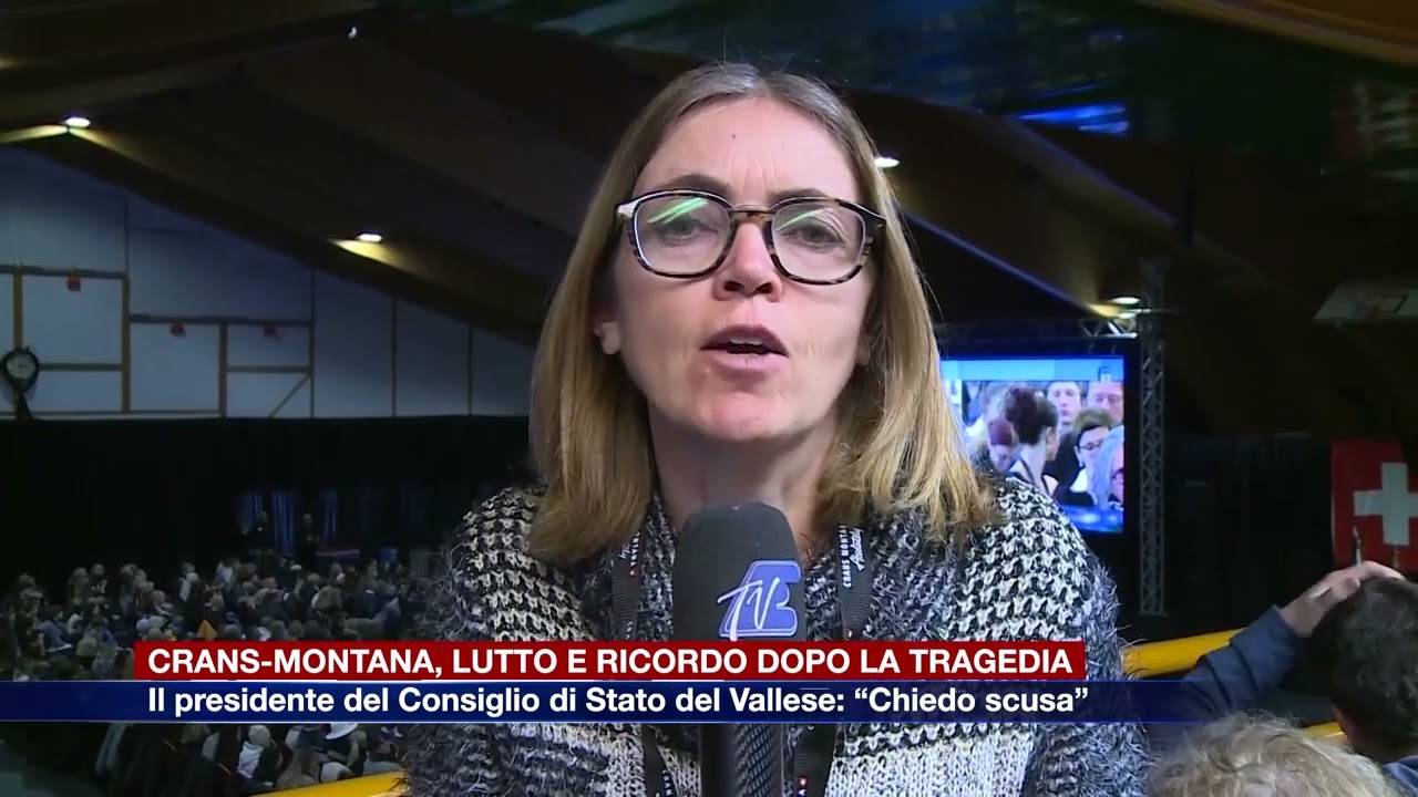 Etg - Crans-Montana, lutto e ricordo dopo la tragedia. La cerimonia per onorare le vittime