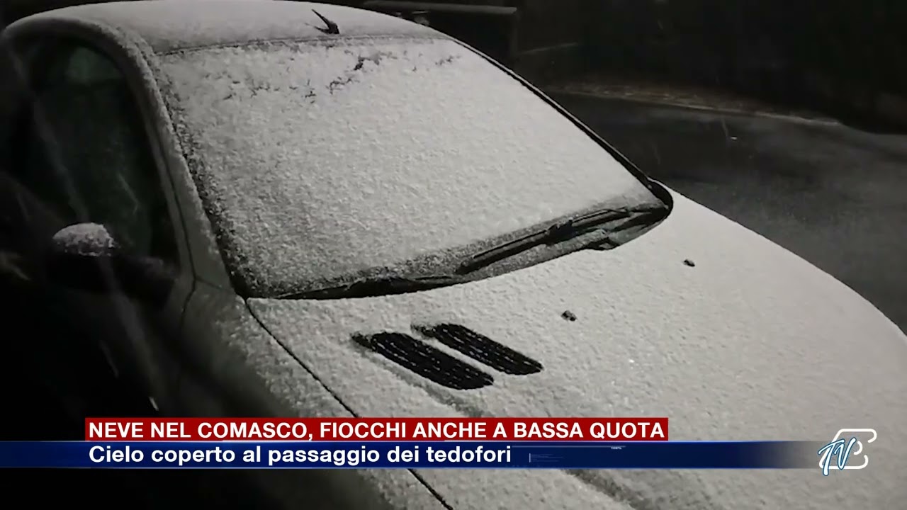 Neve sul Lario, fiocchi anche a bassa quota
